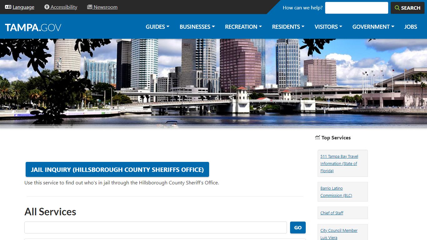 Jail Inquiry (Hillsborough County Sheriffs Office) | City of Tampa